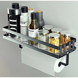 Vendos85 Étagère à épices inox - Noir