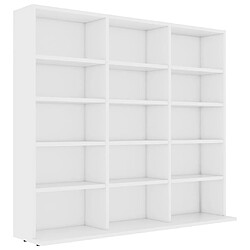 vidaXL Armoire à CD - Blanc