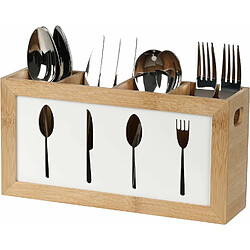 Vendos85 Range-couverts en Bois - 4 Compartiments