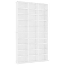 vidaxl Armoire à CD - Blanc