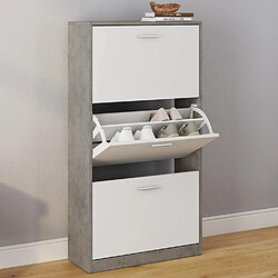 Idmarket MARKET Meuble à Chaussures KLARK - Effet Béton