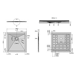 Acheter Kiamami Valentina Kiamami_valentina Muse Receveur de douche 80x80 Gris anthracite