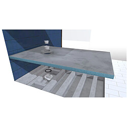 Aurlane Receveur à carreler Rainy Dark 90x140