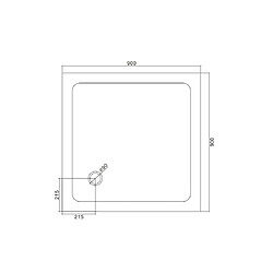 Acheter Kiamami Valentina Bac carré 90x90 - Blanc
