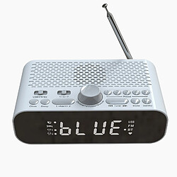Yonis Radio réveil FM Bluetooth - Blanc