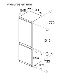 Avis Réfrigérateur combiné intégrable à pantographe 260l - KI86NVFE0 - Iq300 - SIEMENS