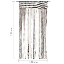 Acheter VidaXL Rideau en Macramé Taupe 140x240 cm