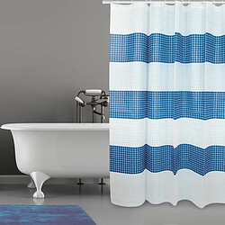 CORTINA DE BAÑO POLIESTER. 180X200 CM MSV PREM. QUADRO AZ MSV