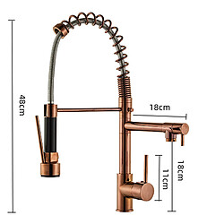 Robinet de cuisine pivotant à 360° - Or rose