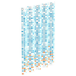 EISL Rideau de douche mosaïque bleu-orange 200x180 cm