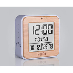 Réveil Bois Double Jaune