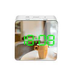 Miroir réveil LED - Vert