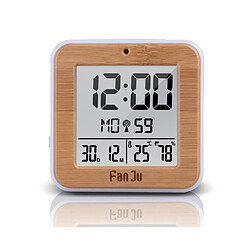 Réveil Bois Double Jaune