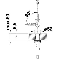 Acheter Mitigeur avec douchette inox - 523123 - Lanora-s - BLANCO