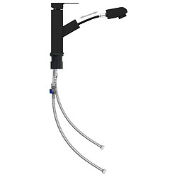 VidaXL Robinet lavabo rétractable - Noir