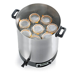 Robby Stérilisateur de bocaux électrique cuve inox avec ecran lcd, robinet et minuteur 45l 2500w