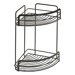 Metaltex Étagère de Douche d'Angle 2 Niveaux Noir