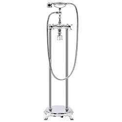 vidaXL Robinet de baignoire sur pied - Argenté