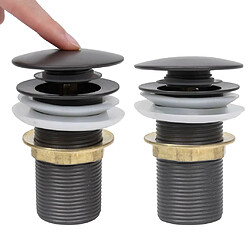 VIDAXL Drain à poussoir - Gris