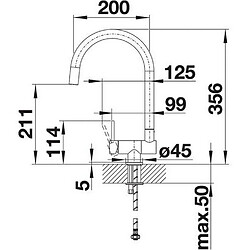 Mitigeur sans douchette chromé - 521543 - Coressa-f - BLANCO