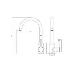 Robinet Orfea - Mitigeur inox brossé