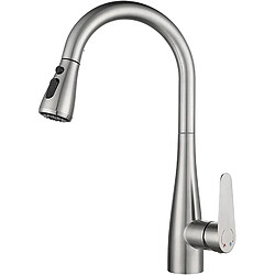 Mitigeur Cuisine - Chrome Acier Inoxydable