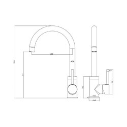 Robinet Orfea - Mitigeur inox brossé