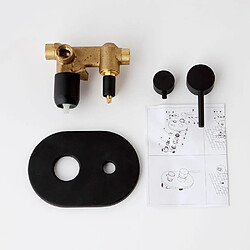 Kiamami Valentina FASSA - Mitigeur douche encastré - Noir mat pas cher