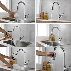 Mitigeur Cuisine - Chrome Acier Inoxydable