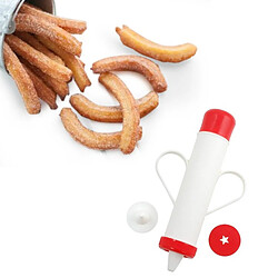 TOTALCADEAU Machine à churros 28 cm - Blanc/Rouge