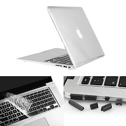 Wewoo Housse blanche Macbook Air 13,3" Coque de protection Crystal - Protection complète - Design ultra léger