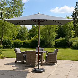 Concept Usine Parasol gris rectangle 2,97 x 1,91 m PISE