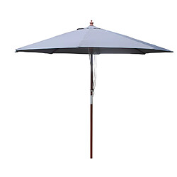 Concept Usine Parasol gris rond 2,66 x 2,66 m NAPOLI