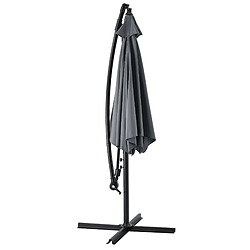 Helloshop26 Parasol déporté hexagonal - 270 cm - Gris
