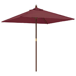 vidaXL Parasol de jardin en bois 198 cm - Rouge bordeaux