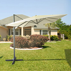 Chillvert Parasol déporté Roma mini - Gris