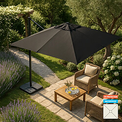 Elios parasols Parasol déporté de jardin - Noir