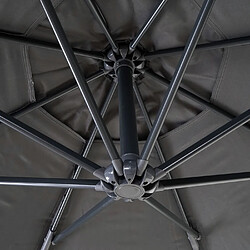 Avis Decoshop26 Parasol déporté rond 3 m - Gris