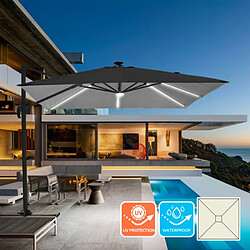 Elios parasols Parasol déporté LED - Noir