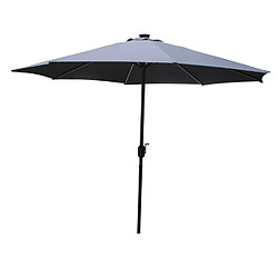 Concept Usine Parasol gris rond 2,92 x 2,92 m led MANAROLA
