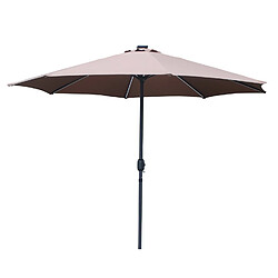 Concept Usine Parasol marron rond 2,92 x 2,92 m led MANAROLA