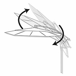 Aktive parasol déporté carré - Beige