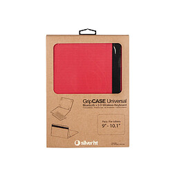SILVERHT Étui universel Gripcase + clavier sans fil (9'“ - 11”') - Rouge pas cher