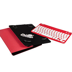Avis SILVERHT Étui universel Gripcase + clavier sans fil (9'“ - 11”') - Rouge