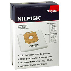 Nilfisk Sacs d’aspirateur Extreme et King - Lot de 4