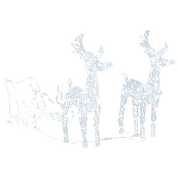 vidaXL Rennes et traîneau LED 160 - blanc froid