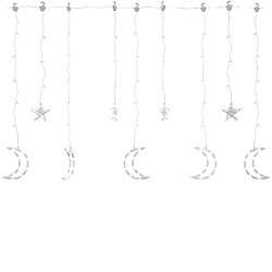 VIDAXL Guirlande lumineuse étoile & lune 138 LED