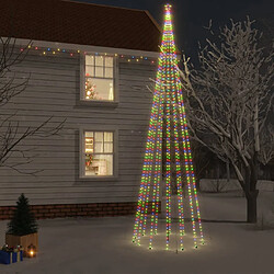 vidaXL Sapin de Noël avec piquet - LED colorées - 800 cm