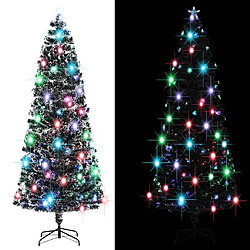 Sapin de Noël vidaXL 240 cm LED/fibre optique