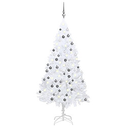 vidaXL Arbre de Noël artificiel - Blanc - 120 cm